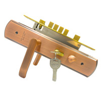 Stainless Steel SS Door Handle Lock AC (6817-25), Stainless Steel SS Door Handle Lock CF/Black (6817-25)
