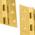 4" 3mm Brass Door Hinges SL (Rail)