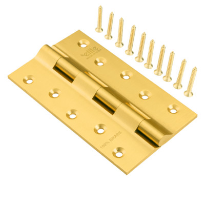 5" 4mm Brass Door Hinges SL (Rail)