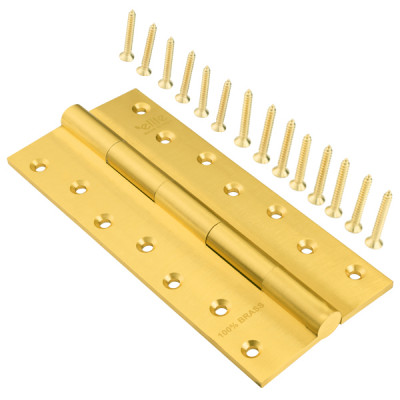 8" 5mm Brass Door Hinges SL (Butt)
