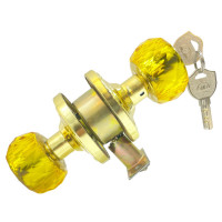 Door Knob Round Lock BN/GP (5890), 5801 SMB Crystal Round Door Lock GP