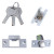 Door Knob Round Lock SS (5887)
