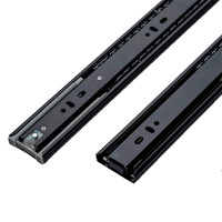 12" Steel 3 Part Black Drawer Channel / Slider, 12" Stainless Steel (SS) 3 Part Drawer Channel / Slider