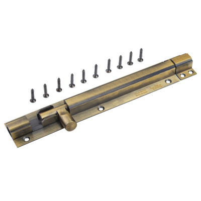 8" 12mm Brass Tower Bolt AB
